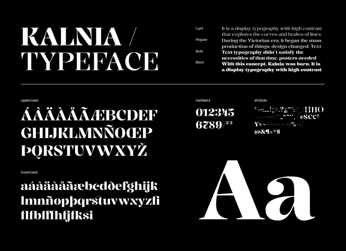 Kalnia Typeface by Frida Medrano